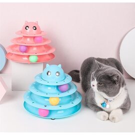 Đồ chơi mèo 3 tầng kèm cần câu