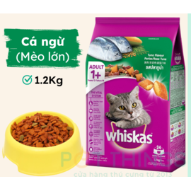 Hạt cho mèo trưởng thành Whiskas 1.2 kg vị cá ngừ