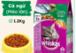 Hạt cho mèo trưởng thành Whiskas 1.2 kg vị cá ngừ