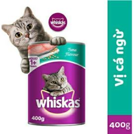 Pate Whiskas lon cho mèo trưởng thành 400g vị cá ngừ (Hộp)