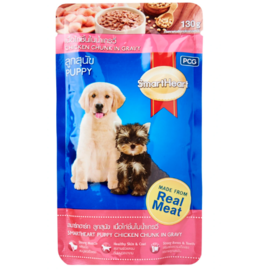 Pate chó smart heart vị gà viên nấu sốt 130g