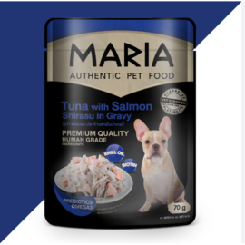 Pate maria chó 70g vị cá ngừ, cá hồi, cá cơm nấu sốt
