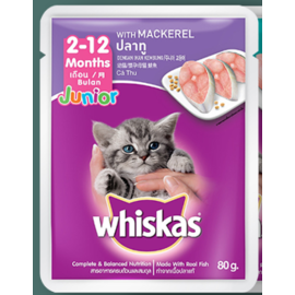 Pate Whiskas mèo nhỏ 80g vị cá thu (Gói)