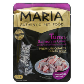 Pate mèo Maria vị cá ngừ trắng và cá hồi 70g (Gói)
