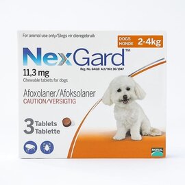Phòng trị ve, trị giận Nexgard từ 2kg-4 kg (Viên)