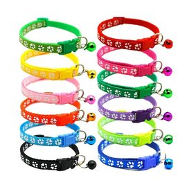 Vòng cổ cho chó mèo 1cm Đỏ (Cái)