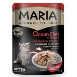 Pate mèo Maria vị cá thu và cá hồi nấu thạch 70g (Gói)